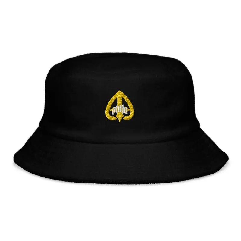 Ouija Black n Gold Embroidery Bucket Hat